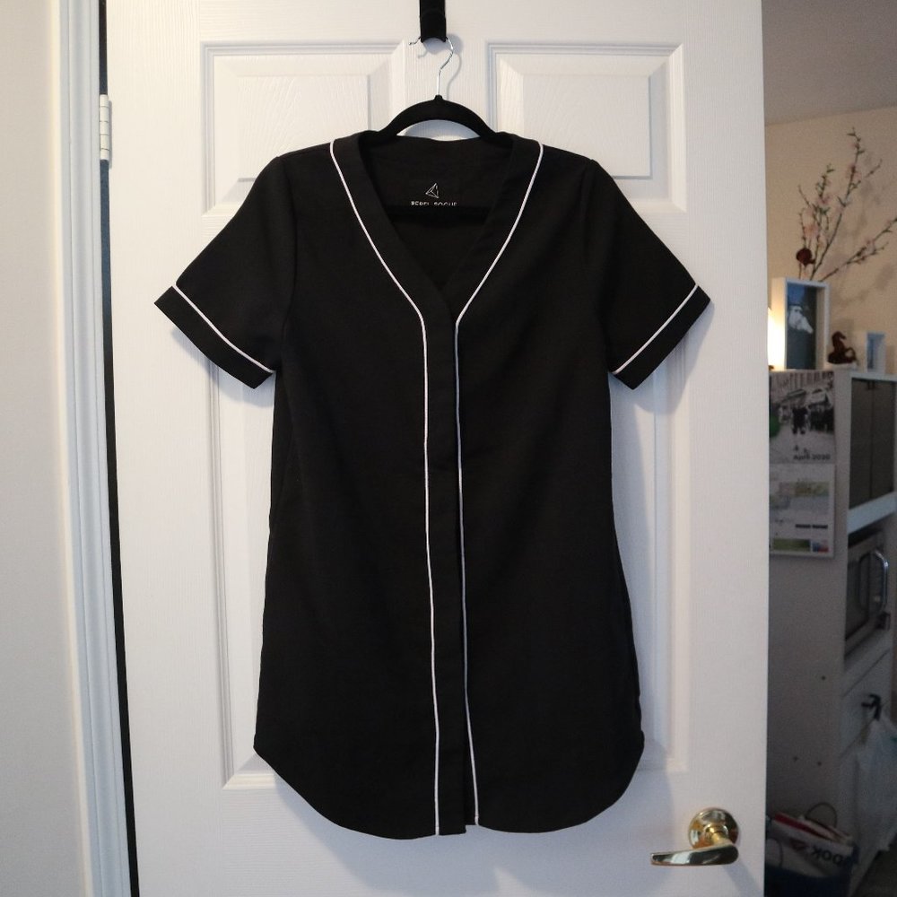 Rebel Rogue Button Up Baseball Tee